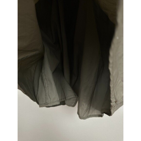 Anine Bing Cosette Twist Neck Halter Dress Shift Green Khaki Cotton Women Medium - Picture 6 of 10